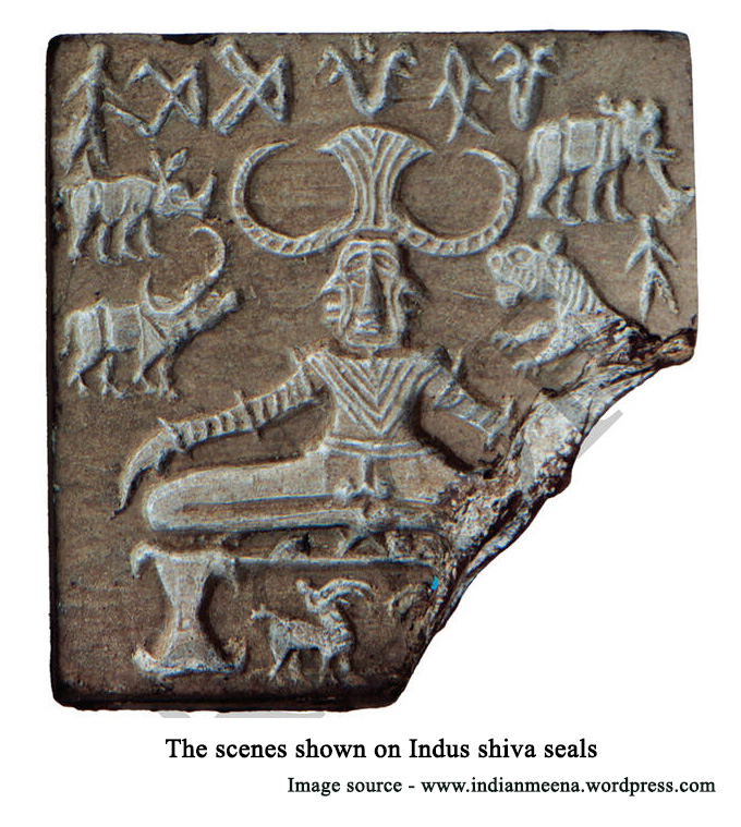 The scenes shown on Indus shiva seals