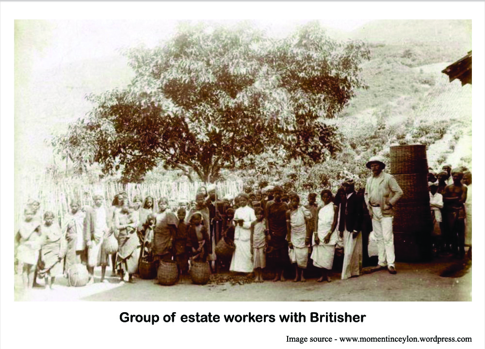 Group of esate workers with Britisher