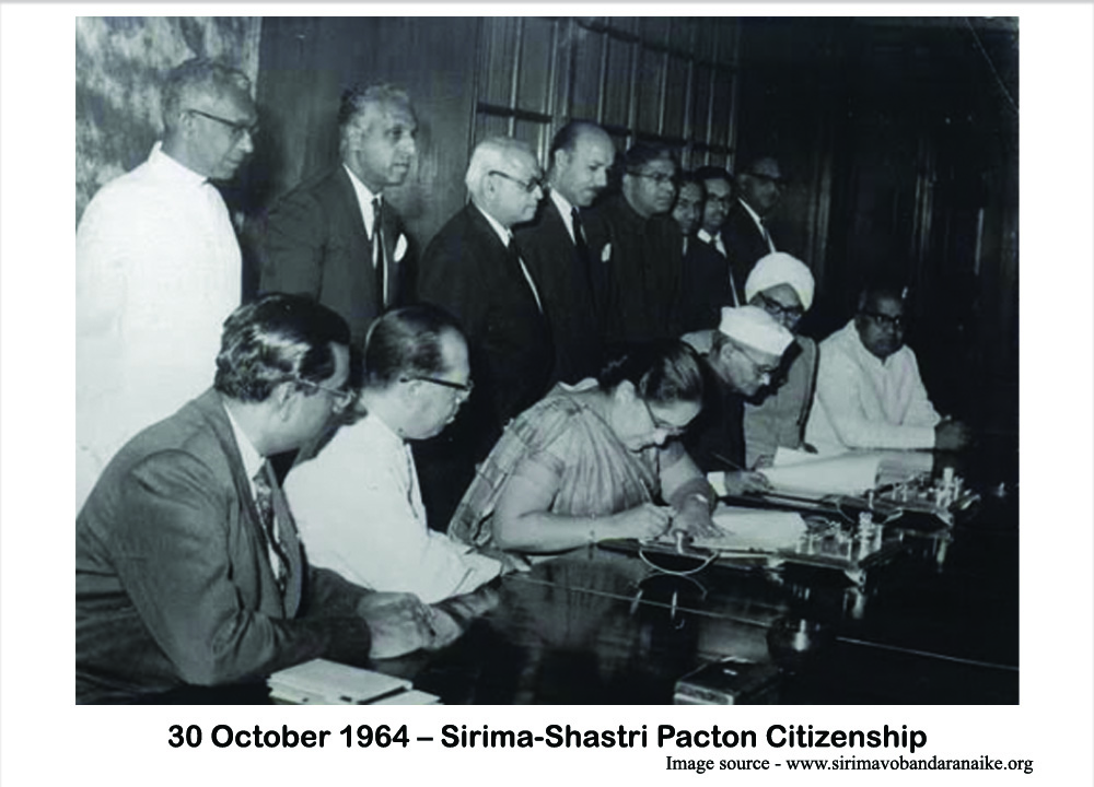 30 October 1964 Sirima - Shastri Pacton Citizenship