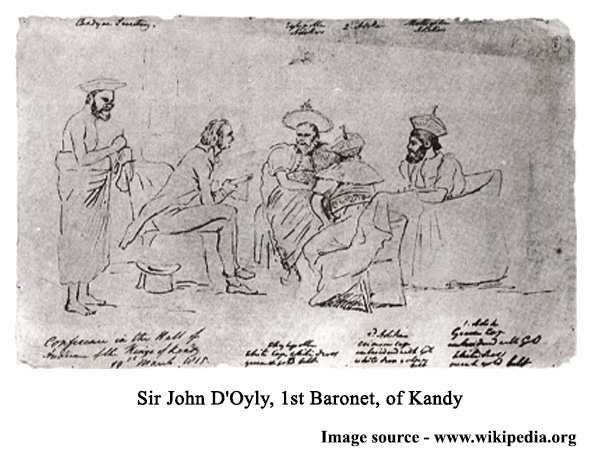 Sir John D'Oyly, 1st Baronet, of Kandy