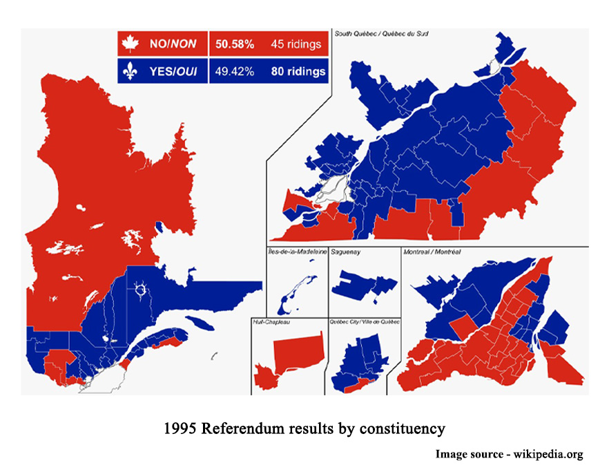 1995 referendum results by constituency 