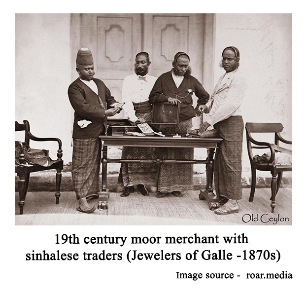 19th century moor merchant with sinhalese traders(Jewelers-of-Galle-1870s)