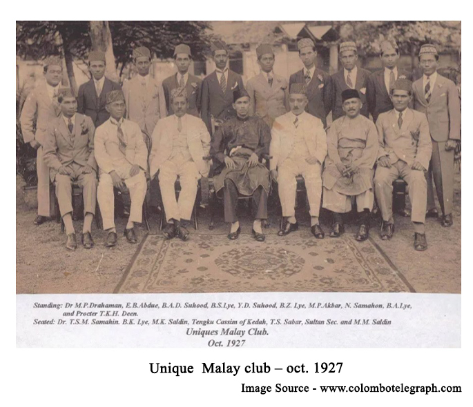 unique  Malay club – oct. 1927